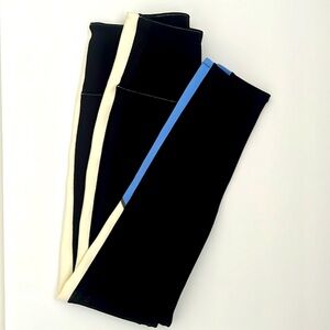 Bandier & Solid & Striped Soleil Striped Zip Front Leggings